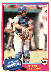 1981 Topps Baseball Cards      318     Steve Yeager